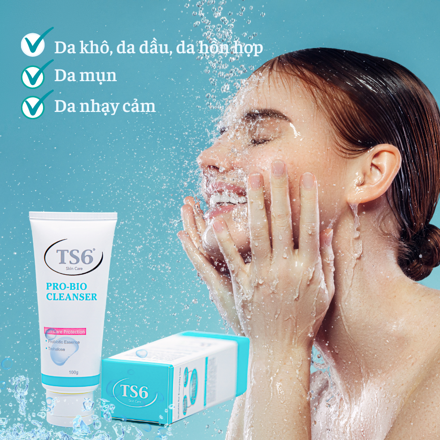 Làm sạch da mặt đúng cách với Sữa Rửa Mặt TS6 để phục hồi làn da